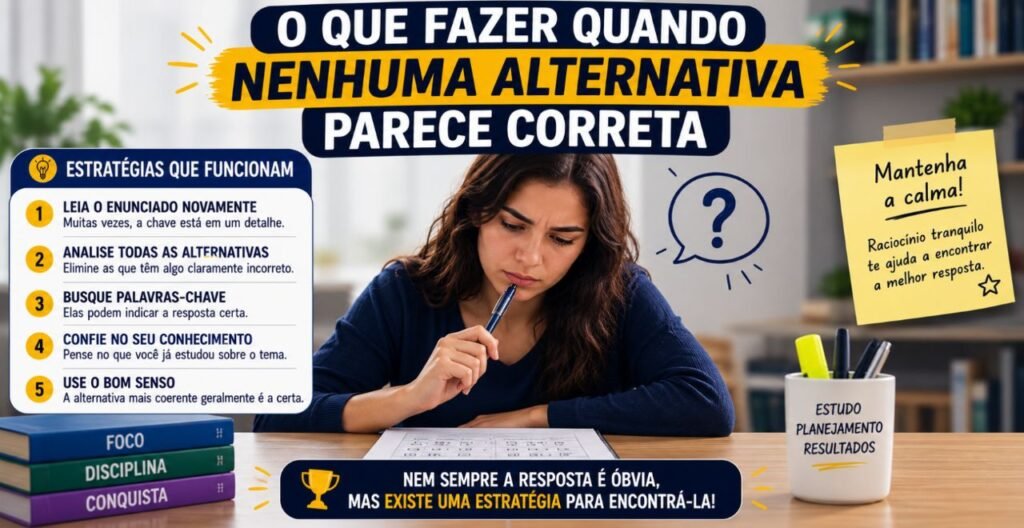 O Que Fazer Quando Nenhuma Alternativa Parece Correta