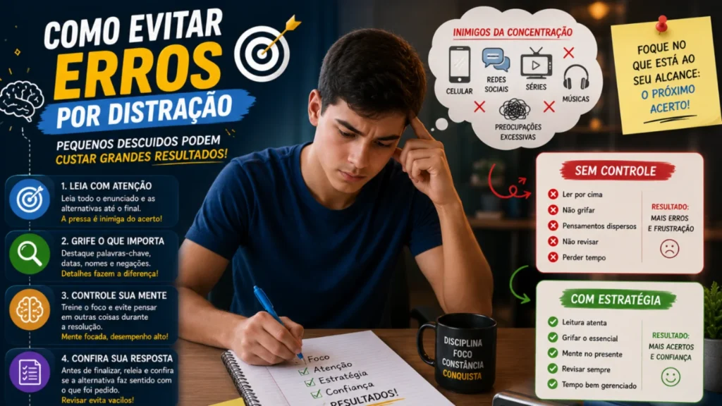 Como Melhorar a Concentração nos Estudos e Evitar Erros nas Provas