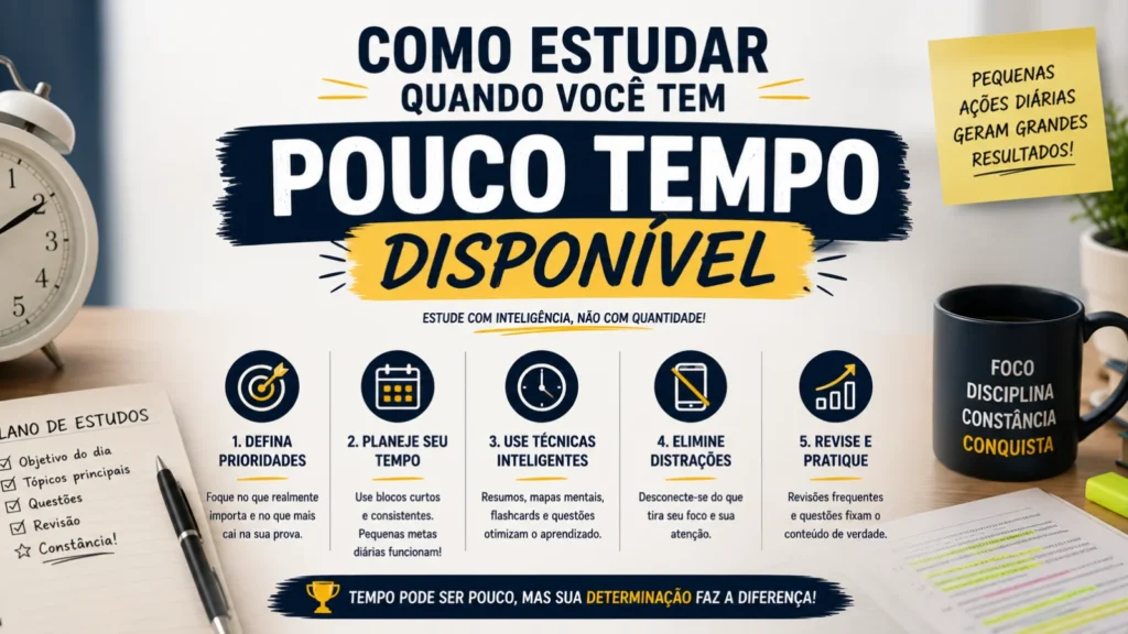 Como estudar quando você tem pouco tempo disponível